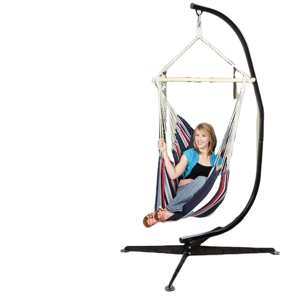 Swing Hammock Chair With Durable Hanging Kits And C Shape Swing Stand