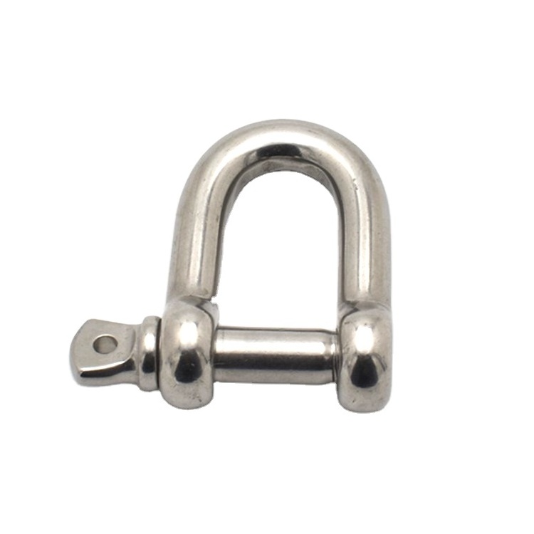 High-strength stainless steel marine d shackles heavy duty d shackle d ring shackles