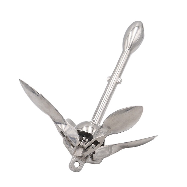 Boat accessories parts stainless steel stock goods grapnel folding boat anchor