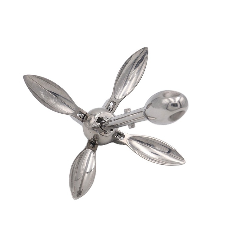 Boat accessories parts stainless steel stock goods grapnel folding boat anchor