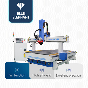 Blue Elephant CNC 1325 1530 2030 ATC CNC Router 4 Axis 3D Wood Carving Machine For Making 3D Wooden Styrofoam Models