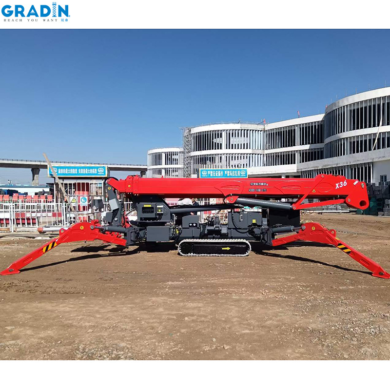 18m aerial man lift tracked crawler boom lift compact crawler boom lift Crawler spider car bend arm