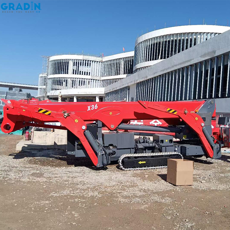 18m aerial man lift tracked crawler boom lift compact crawler boom lift Crawler spider car bend arm