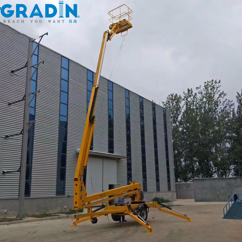 CE Certification 16m window cleaning high-end sky trailer towable boom lift