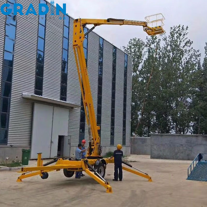 CE Certification 16m window cleaning high-end sky trailer towable boom lift