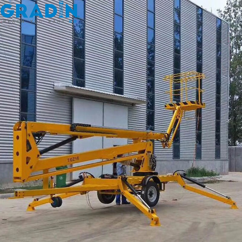 CE Certification 16m window cleaning high-end sky trailer towable boom lift