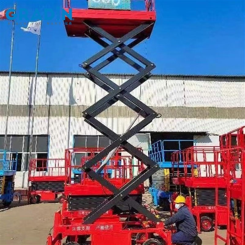 4m hydraulic scissor lift platform for cars Electric Hydraulic Mobile One Man Scissor Lift/Electric Scaffolding