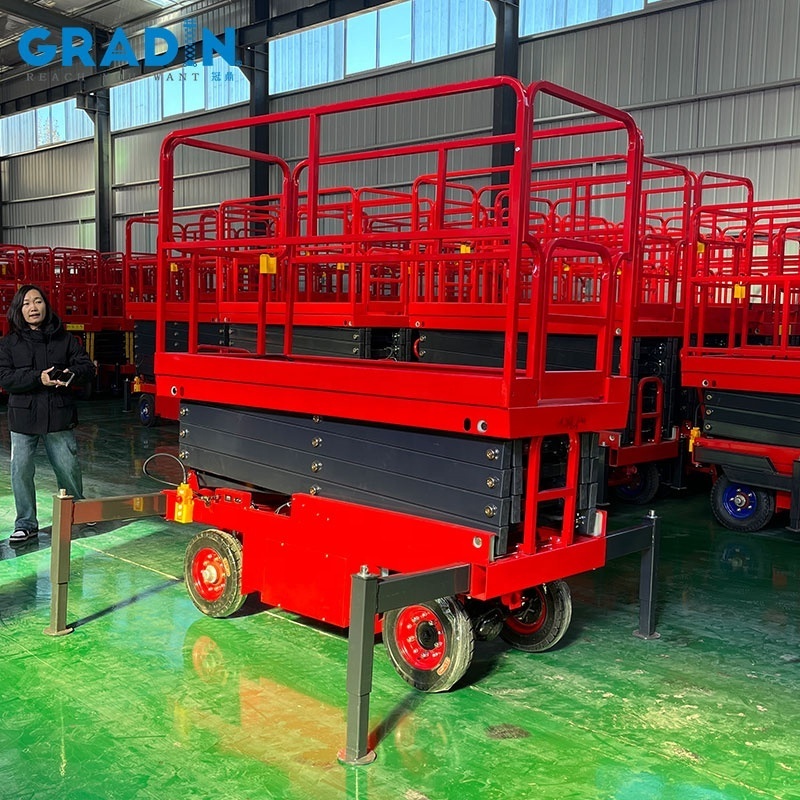 4m hydraulic scissor lift platform for cars Electric Hydraulic Mobile One Man Scissor Lift/Electric Scaffolding