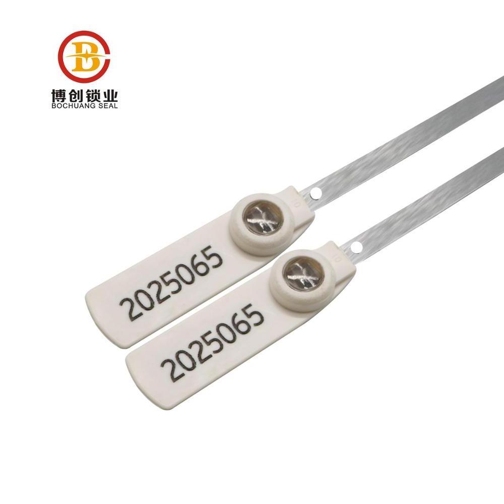 BCS106 high security one time used container door anti tamper security metal strip seal