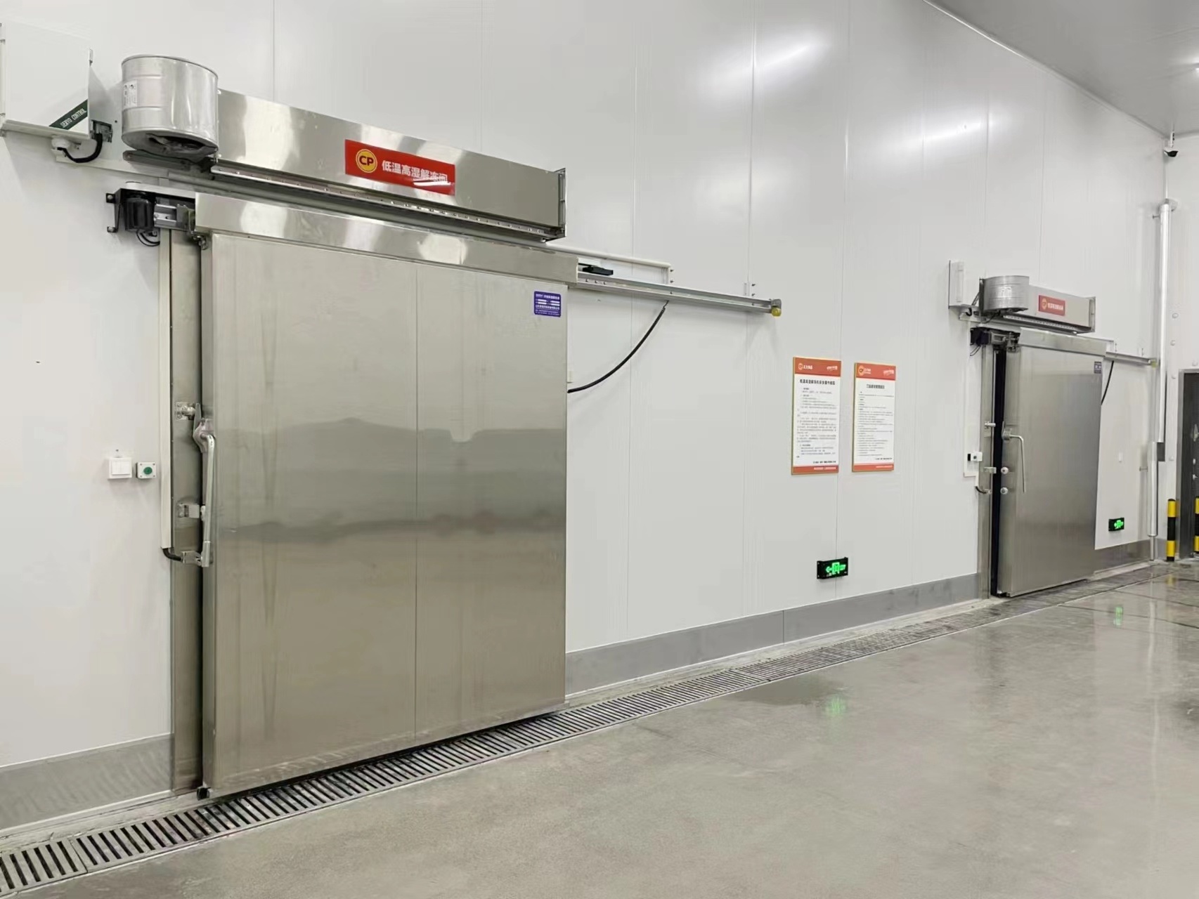 Customized specification size freezer door automatic or manual stainless steel cold room freezer sliding door