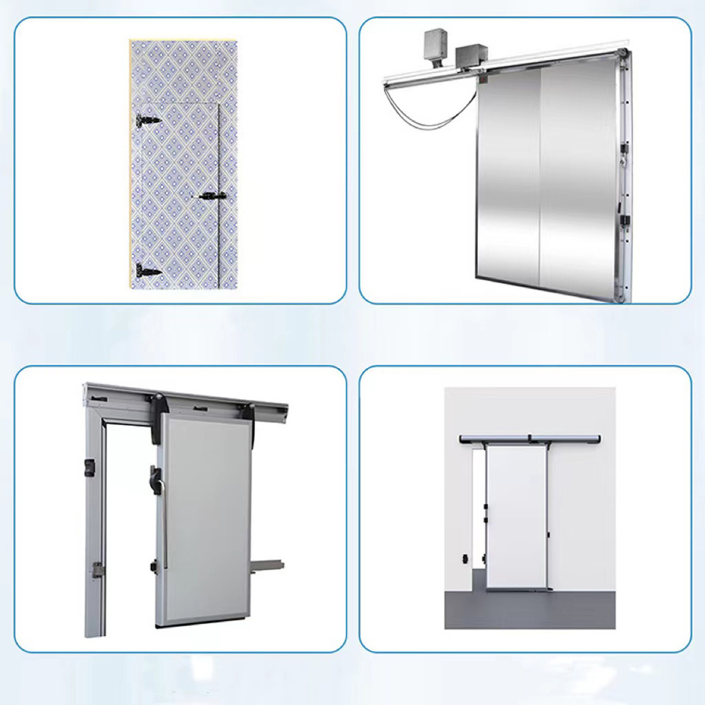 Customized specification size freezer door automatic or manual stainless steel cold room freezer sliding door