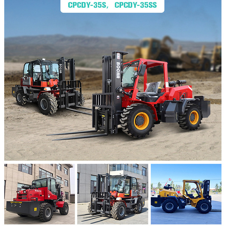 3m 5m 6m Mast Optional Forklift 3ton 3.5ton 5ton 6ton 7ton Diesel All Rough Terrain Forklift