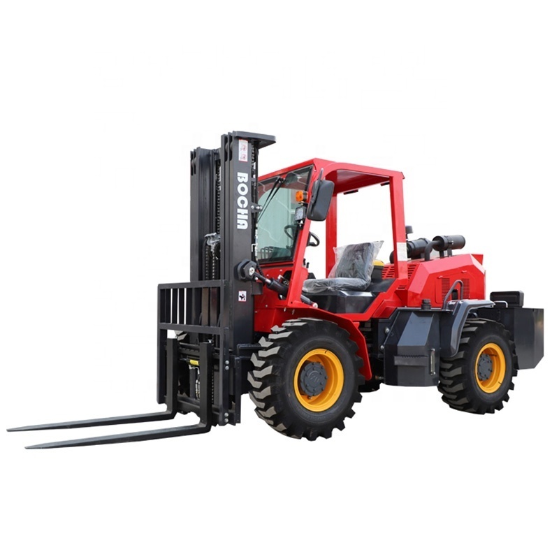 Multi-purpose BOJUN CPCDY35SS off-road forklift 3.5 ton articulated 4x4 all terrain diesel forklift cheap price for sale