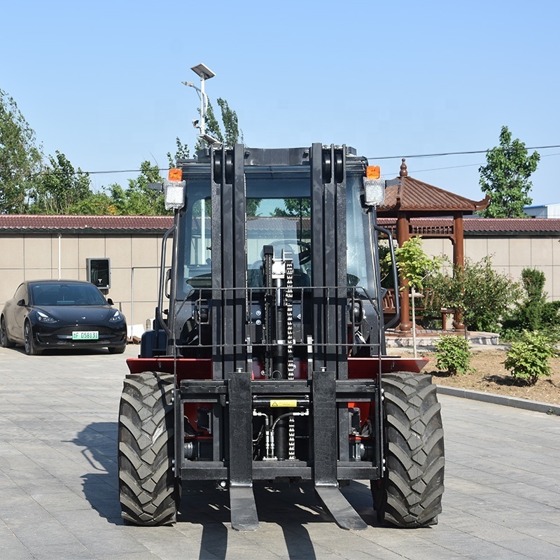 Multi-purpose BOJUN CPCDY35SS off-road forklift 3.5 ton articulated 4x4 all terrain diesel forklift cheap price for sale