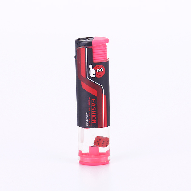 tube round slim electronic dice lighter thickened gas tank and strictly quality controlled