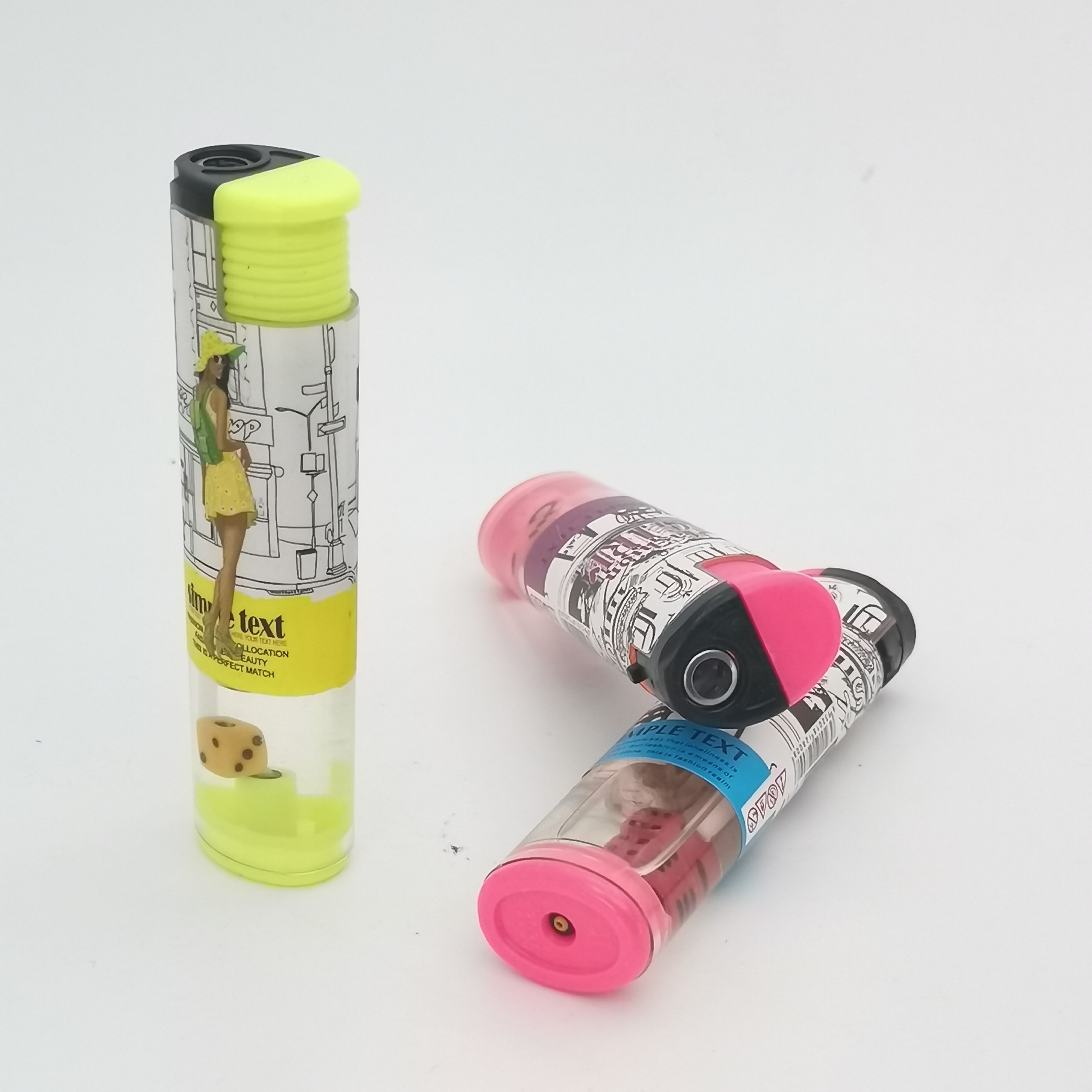 tube round slim electronic dice lighter high suggested product, lighter jet flame  E-lighter, 985 oval shape lighter No.1