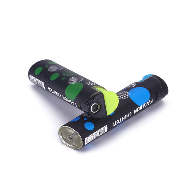 tube round slim electronic dice lighter thickened gas tank and strictly quality controlled