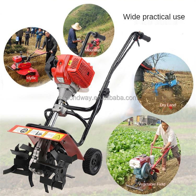 High quality gasoline 2-stroke manual rotary tiller for sale