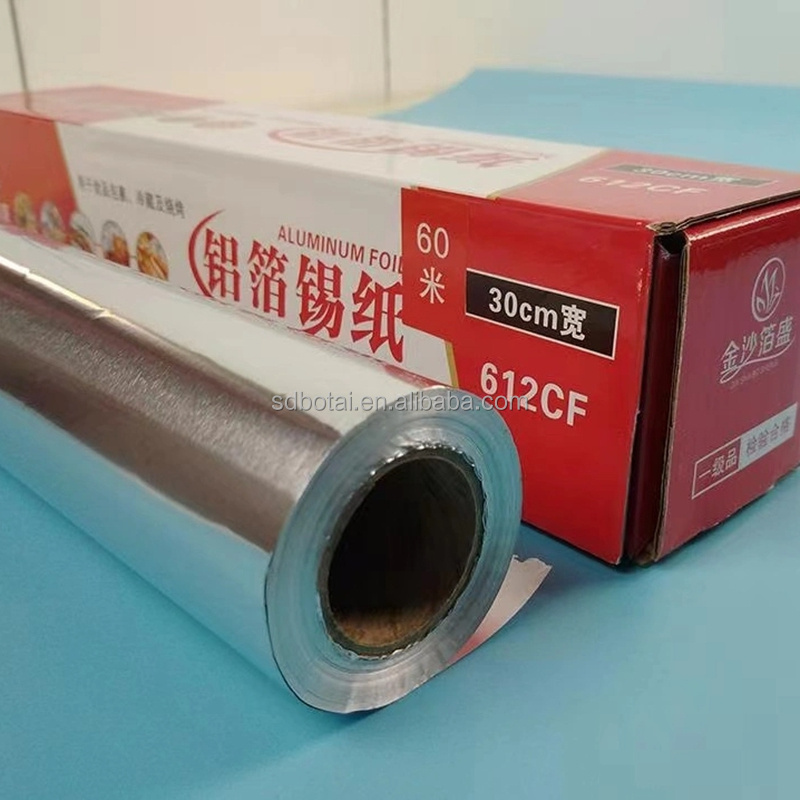 Inventory Aluminum Foil Paper Roll 45cm Disposable Food Grade Papel Aluminum BBQ Baking Foil Wrapping Paper