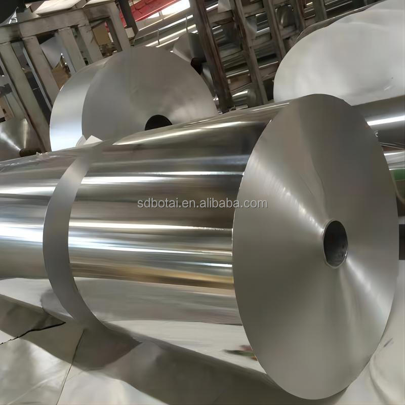 Manufacturer 8011 3003 8006 Aluminum Foil Jumbo Roll 9 Micron Aluminum Foil Roll Heavy Duty Aluminum Foil For  Food