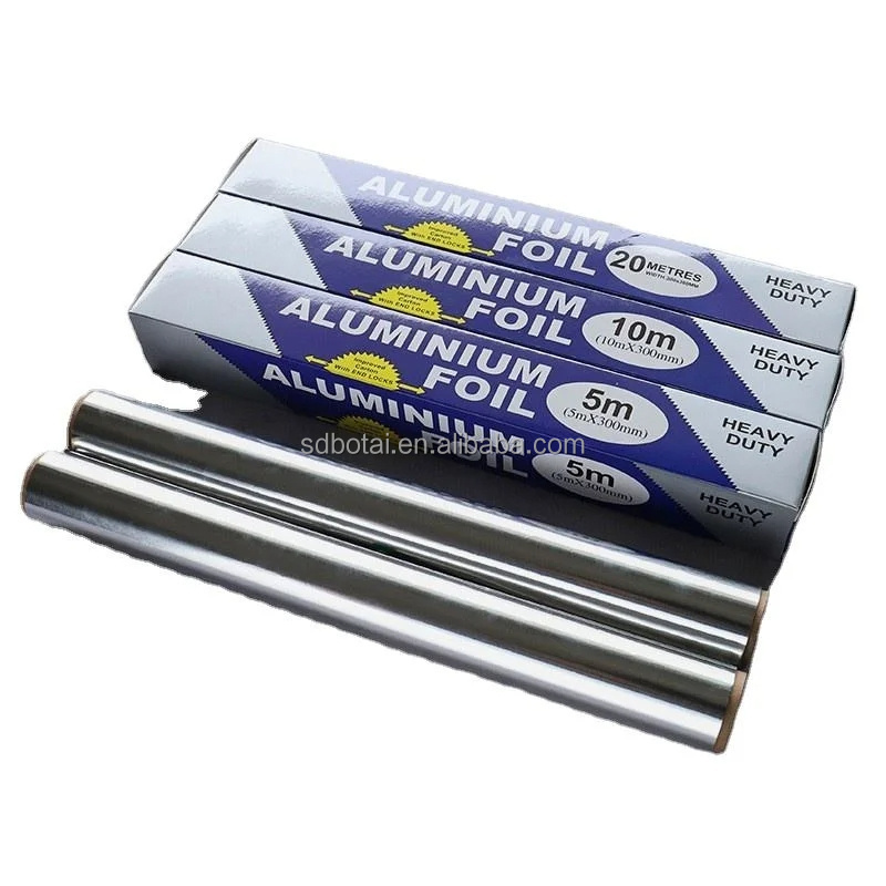 Good Alu Silver Food Grade For Kitchen Use Metal Foil 8011 Aluminium Foil Small Roll