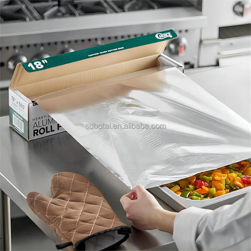 High Quality Biodegradable Eco-Friendly Kitchen Catering Aluminum Tin Foil Roll OEM Accepted for Household Use