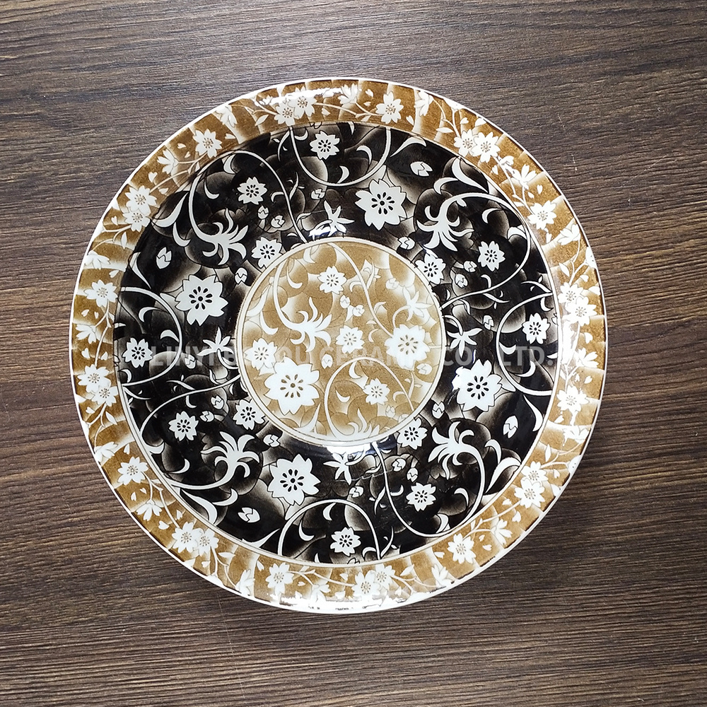 factory supply pad printing customized color porcelain plates and bowls from home and gift high quality ceramic dinnerware