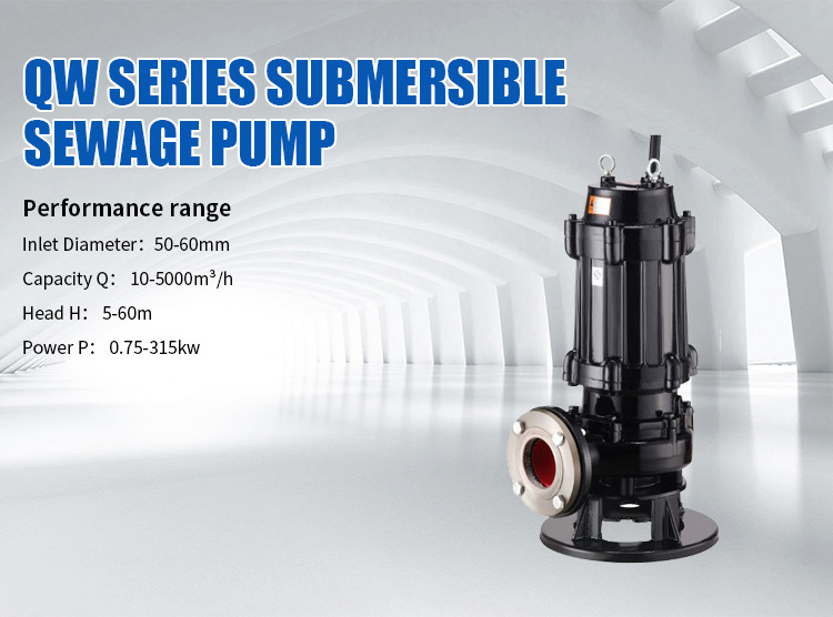 ss304/ss306 submersible pump sewage pump cutting submersible sewage suction pump