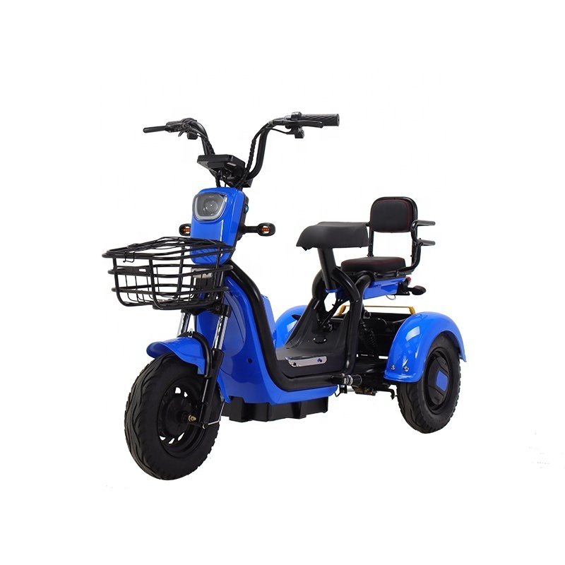 Logo can be customized tricycle safe manned back seat e electric charge