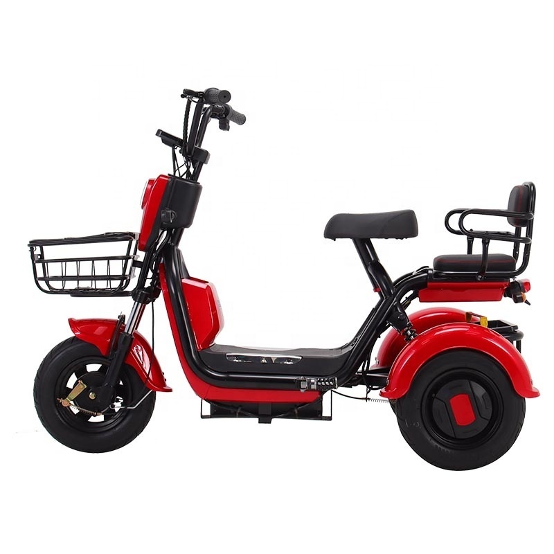 Logo can be customized tricycle safe manned back seat e electric charge