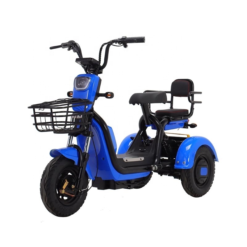 Logo can be customized tricycle safe manned back seat e electric charge