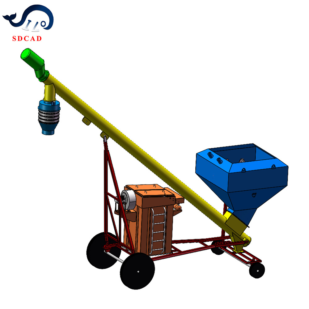 SDCAD Brand Dry ash bulk machine ash warehouse loading mobile bulk truck loading system