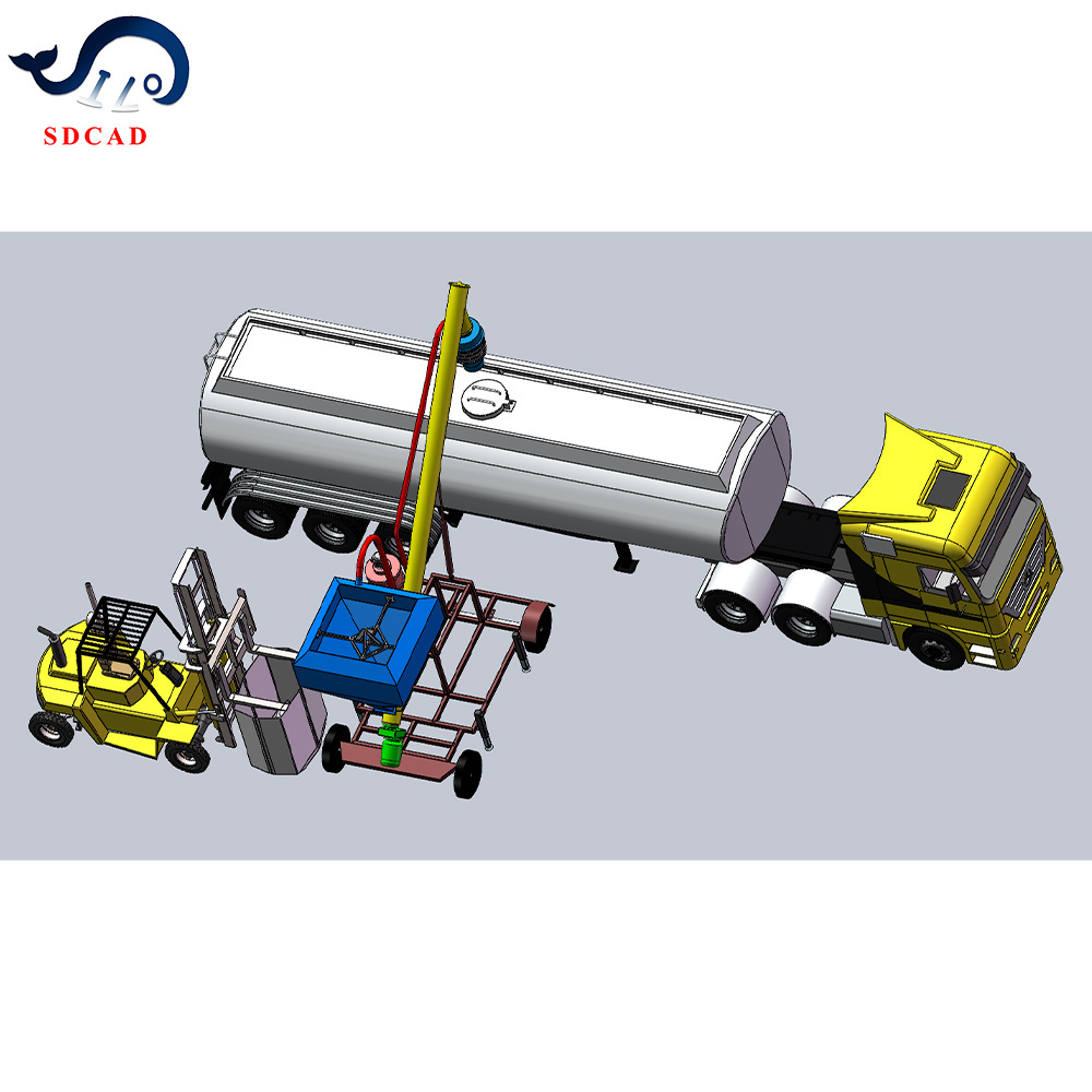 SDCAD Brand   unloading equipment  gravel aggregate  Bulk Truck Loading System Feeding mobile screw conveyor feeder