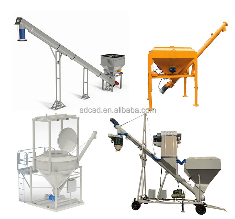 SDCAD Brand Dry ash bulk machine ash warehouse loading mobile bulk truck loading system