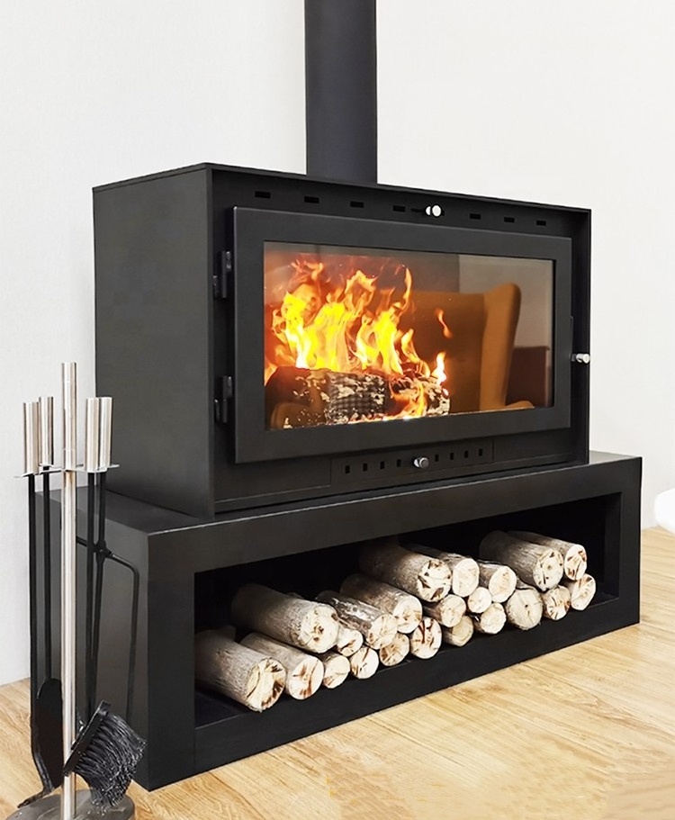 HOT Sale Indoor Household Heating Wood Burning High-Temperature Resistant Glass Cast Iron Wood Stove 3