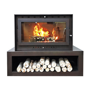 HOT Sale Indoor Household Heating Wood Burning High-Temperature Resistant Glass Cast Iron Wood Stove 3