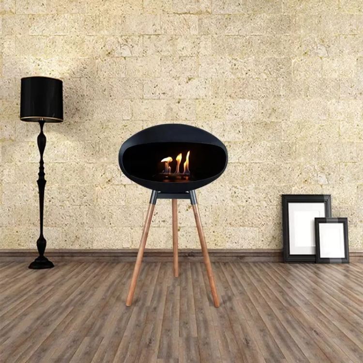 Indoor freestanding fireplace new design real fire ethanol fireplace bio alcohol fireplace