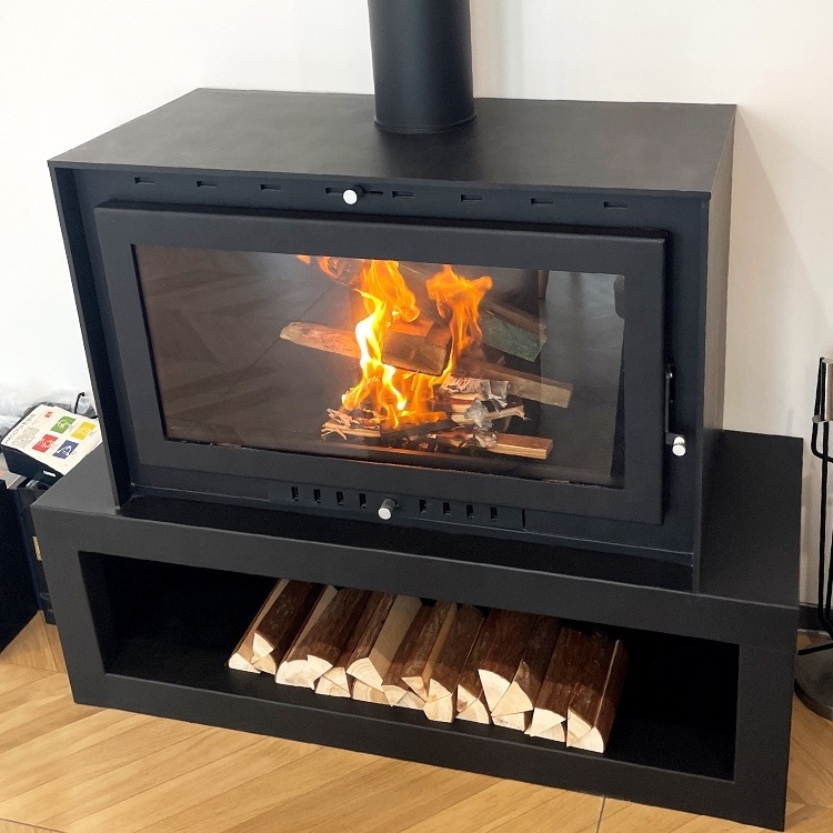 HOT Sale Indoor Household Heating Wood Burning High-Temperature Resistant Glass Cast Iron Wood Stove 3