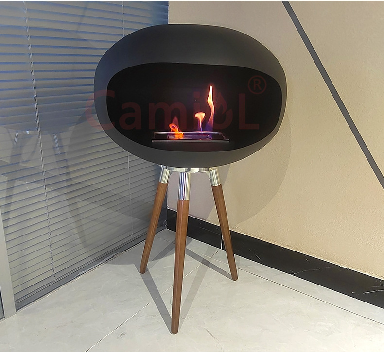 Good Quality Freestanding Bioethanol Fireplace Alcohol Burner Stove Fire Pit Smokeless Indoor Ethanole Fireplaces