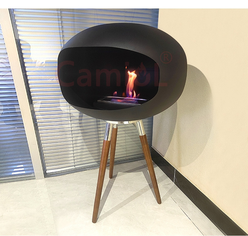 Indoor freestanding fireplace new design real fire ethanol fireplace bio alcohol fireplace