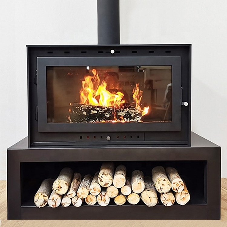 HOT Sale Indoor Household Heating Wood Burning High-Temperature Resistant Glass Cast Iron Wood Stove 3