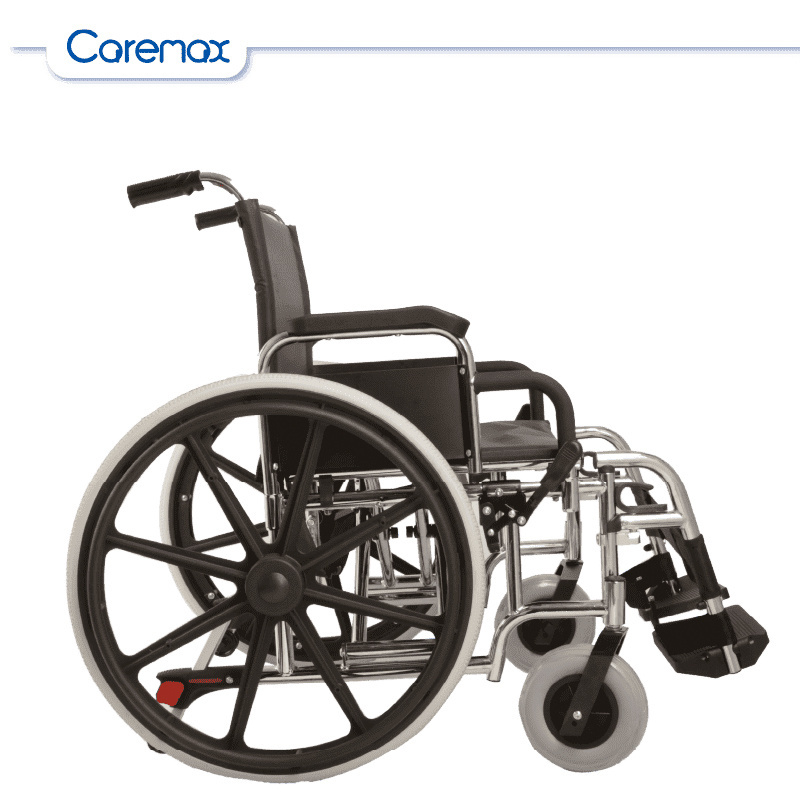 Caremax factory price high quality homecare chair wheel seat manual stainless steel wheelchair