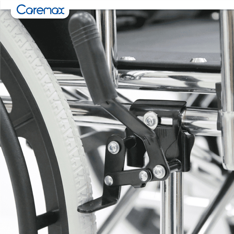 Caremax factory price high quality homecare chair wheel seat manual stainless steel wheelchair