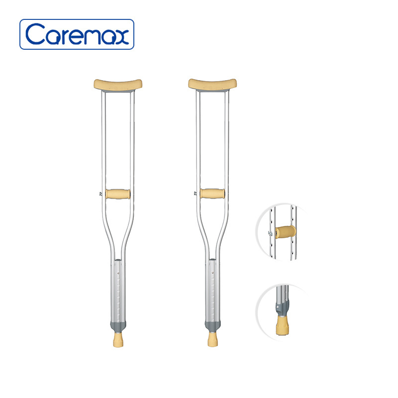 Multiple sizes Handicapped Disabled Walking Canes Adjustable Aluminum Underarm Elbow Crutches