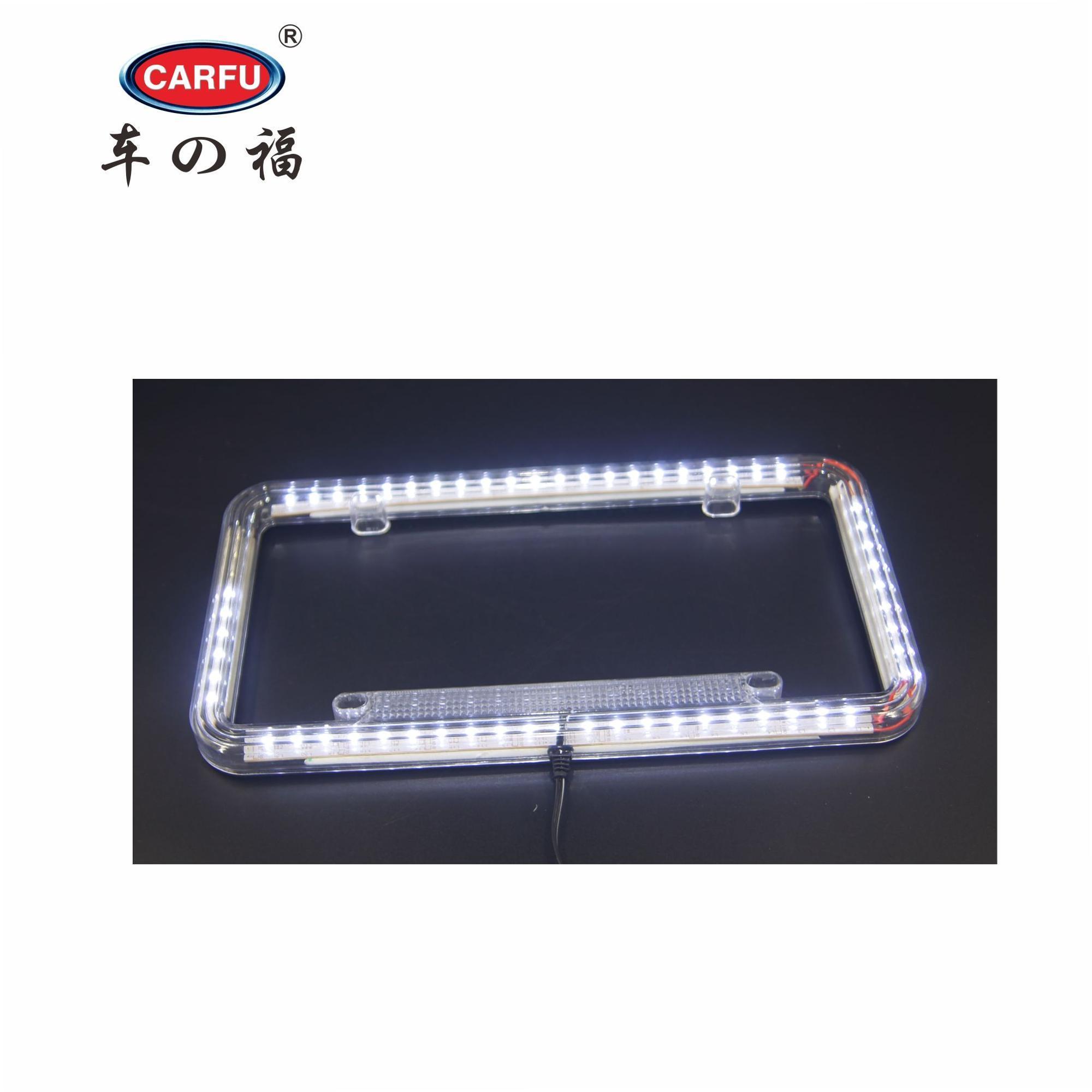 Carfu led license plate alloy custom license plate frame