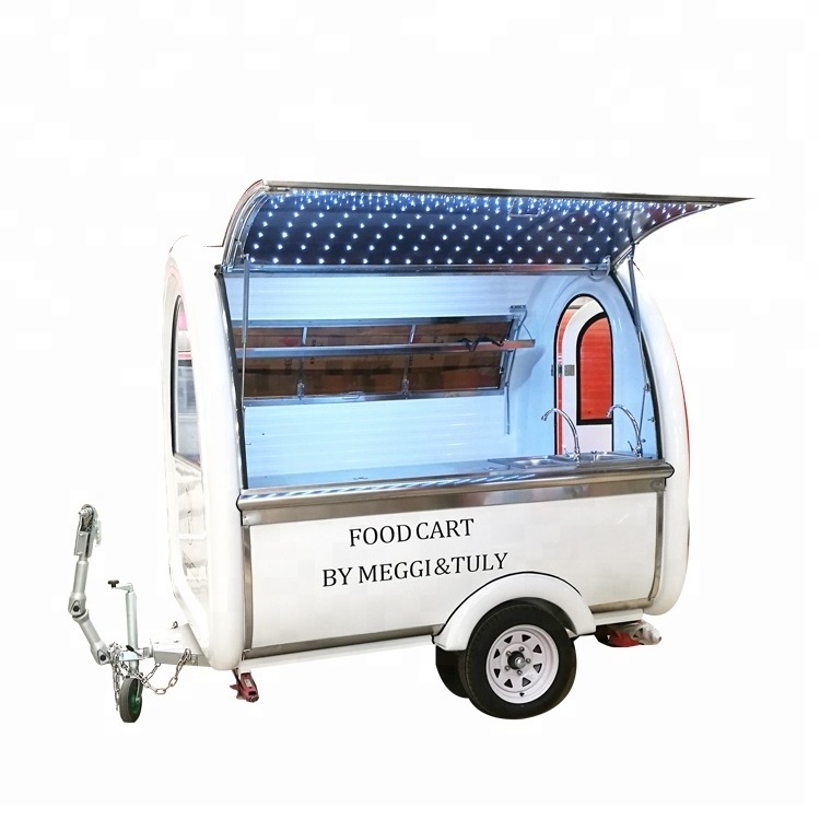 Mobile Classic Small Car Vending Trailer Container Van Coffee Shop Food Van Wood Cart Coffee Truck For Sale