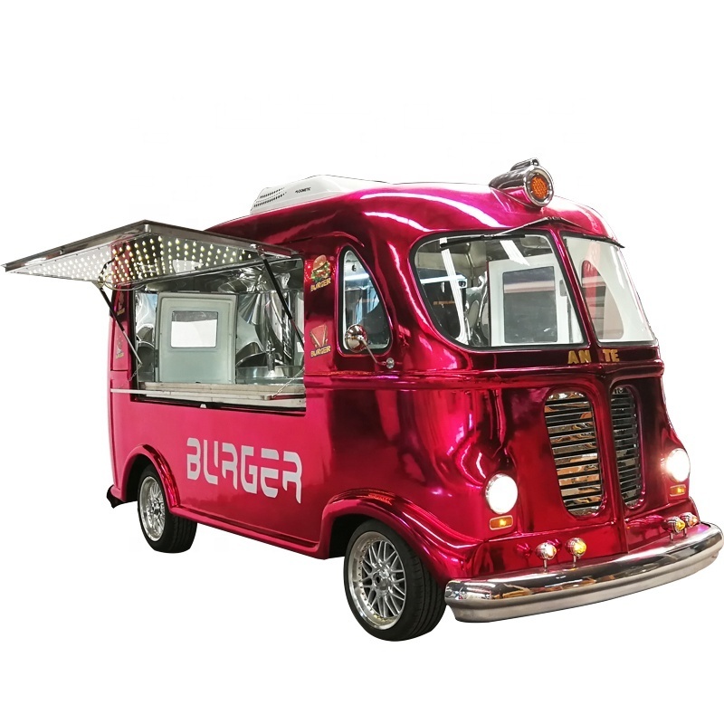 factory price Pizza Trailer Vintage Mobile Kitchen Restaurant Hot Dog Vending Cart Beer Bar Airstream Food Truck for sale