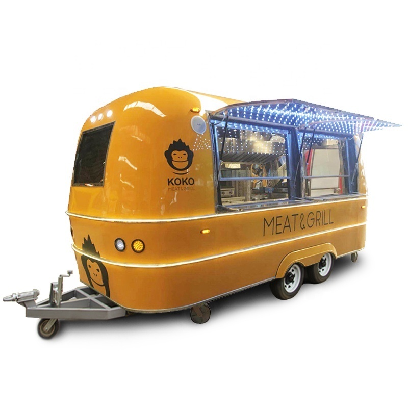 TC-CA03 Airstream Beverage Food Trailer Mobile Food Cart Food Truck Multifunctional Customized Restaurant Equipment