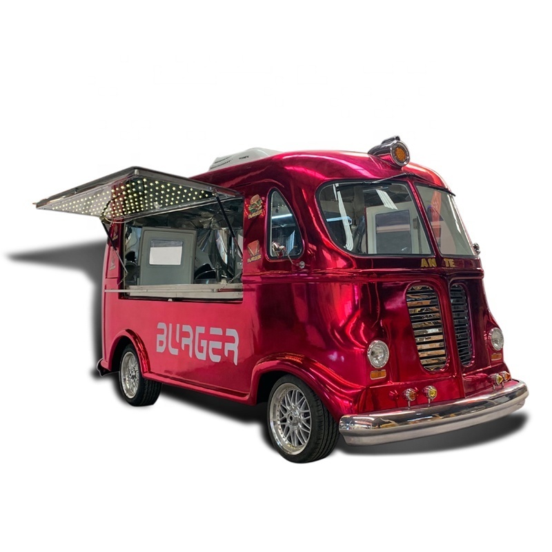 factory price Pizza Trailer Vintage Mobile Kitchen Restaurant Hot Dog Vending Cart Beer Bar Airstream Food Truck for sale