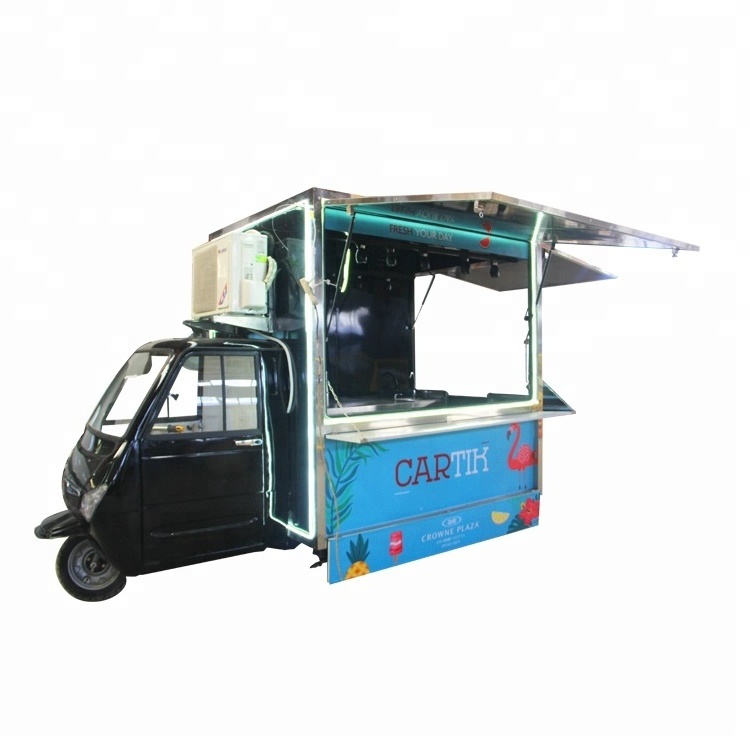 electric crepe deep fryer gyros mobile fast food tricycle